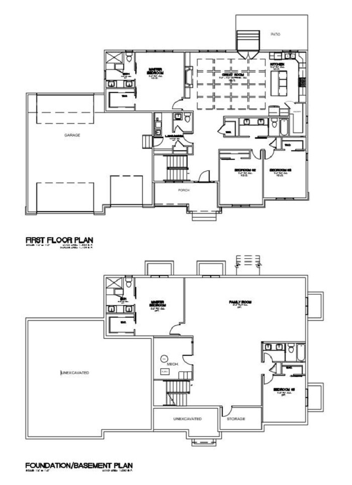 Custom Home House Building Plans 5 bedroom Blueprints 3780 sq ft PDF files