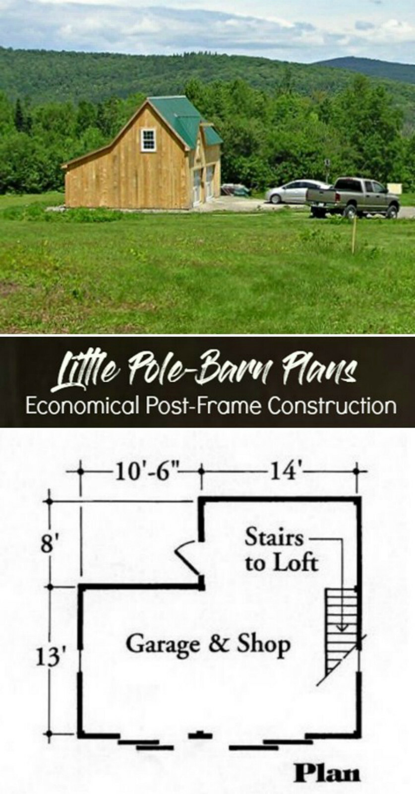 7 Little Backyard Barn Designs – Complete Construction Plans (B5)