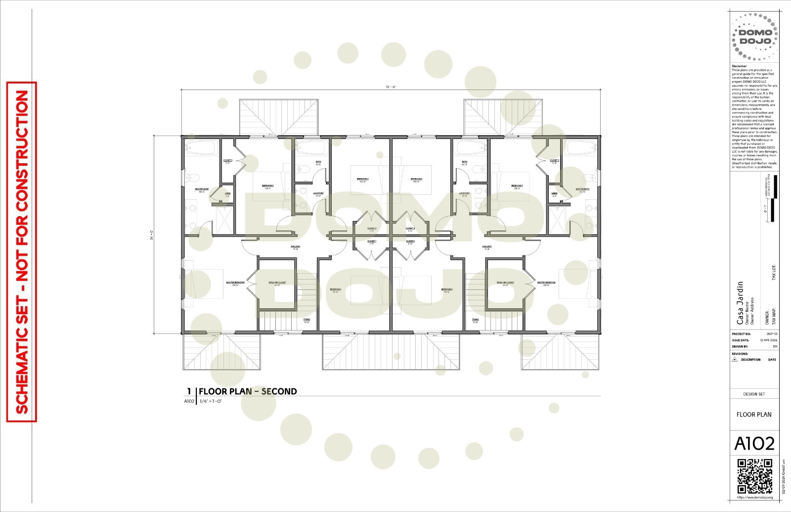 Casa Jardin Duplex Plans – PDF Downloadable Blueprint