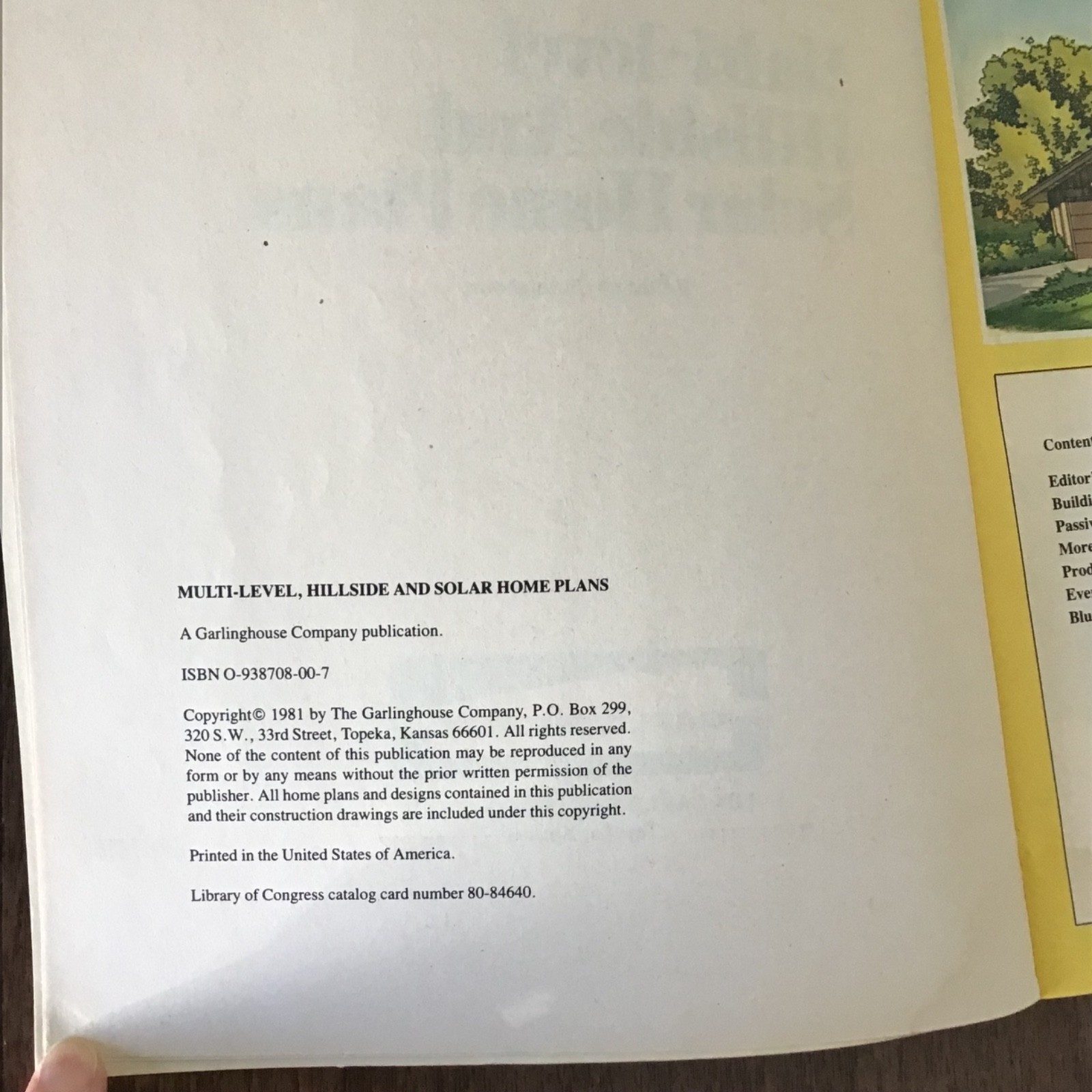 1981 Home Plans Floor Plans Book Modern Solar Energy Hillside Multi-level