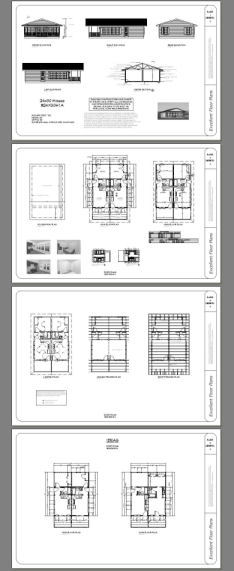 24×30 Duplex — PDF Floor Plan — 720 sq ft — Model 1A