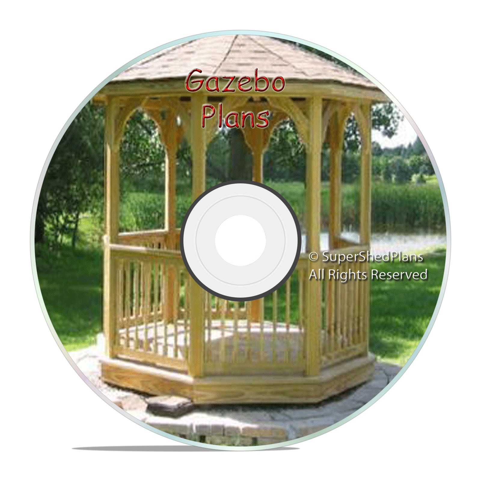 Custom Design Gazebo Plans, 8ft Octagon Plans, DIY Blueprints, Backyard Projects
