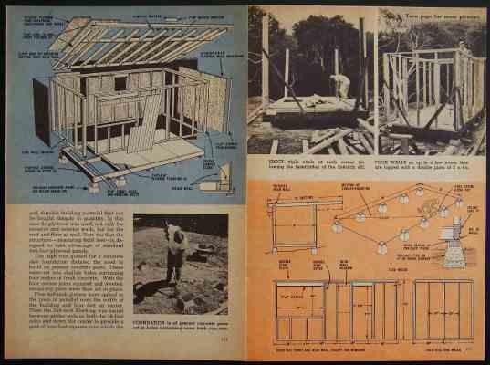 1 Room CABIN Camp TOOL SHED 8×16 How-To Build PLANS
