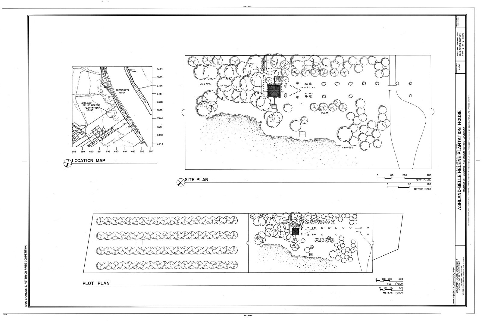 Ashland, a Historic Antebellum Plantation Home, architectural house plans