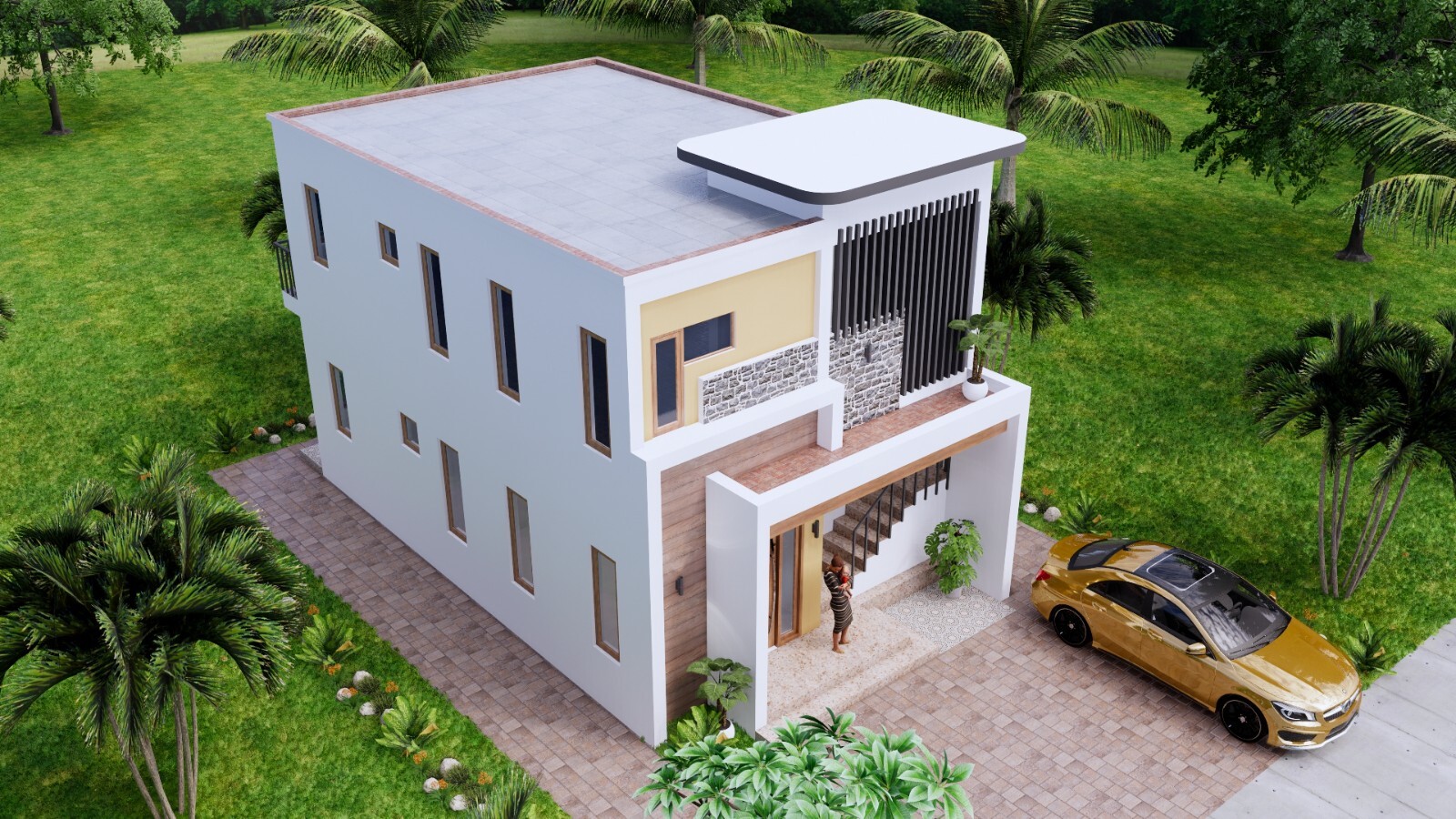 20×30 Duplex House Plan 6×9 Meter 2 Beds 1 Bath Each Floor PDF & A4 Hard Copy