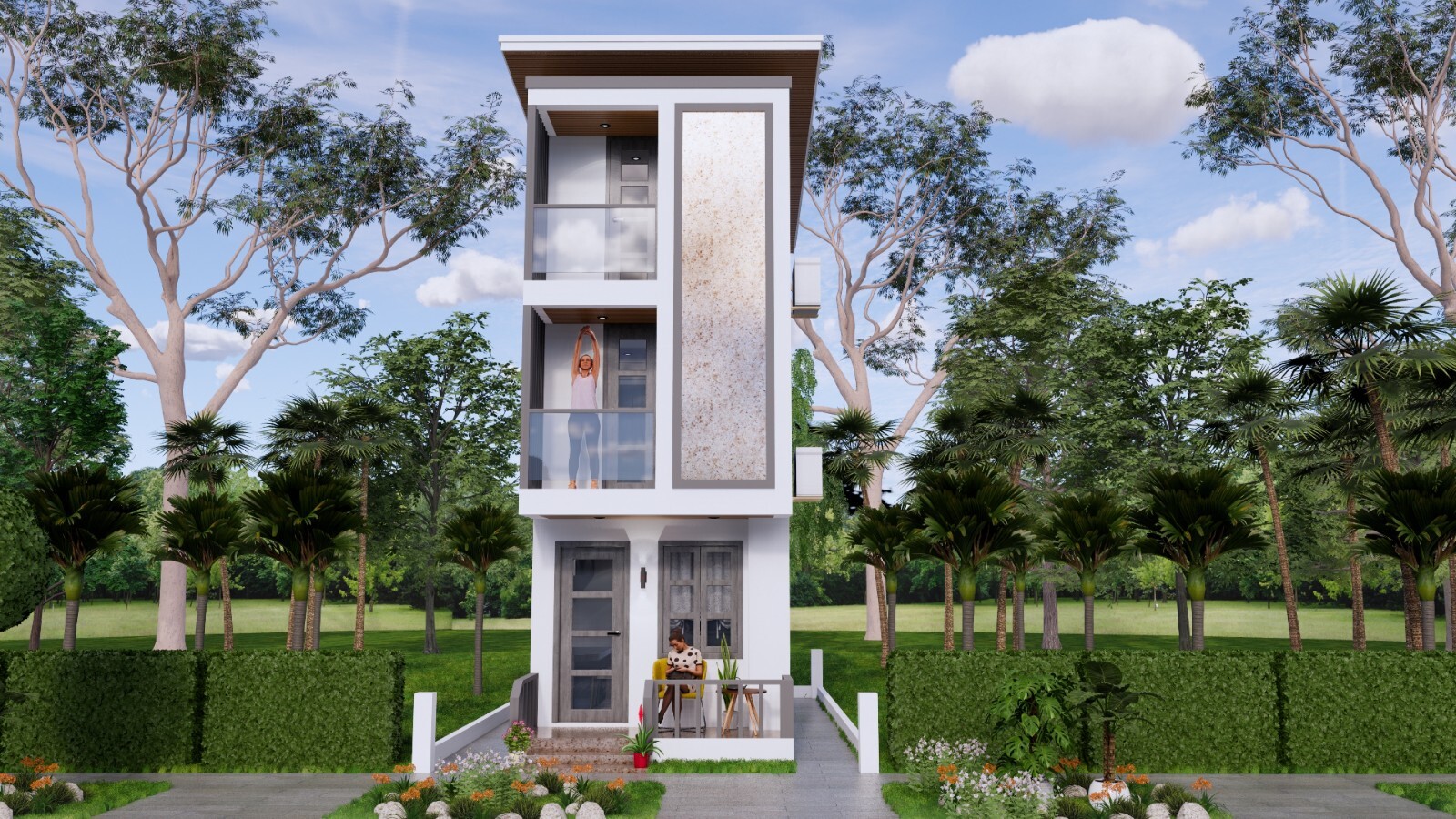 10×20 Feet Small House Plan 3×6 Meter 2 Beds 3 Baths Shed Roof (A4 Hard Copy)