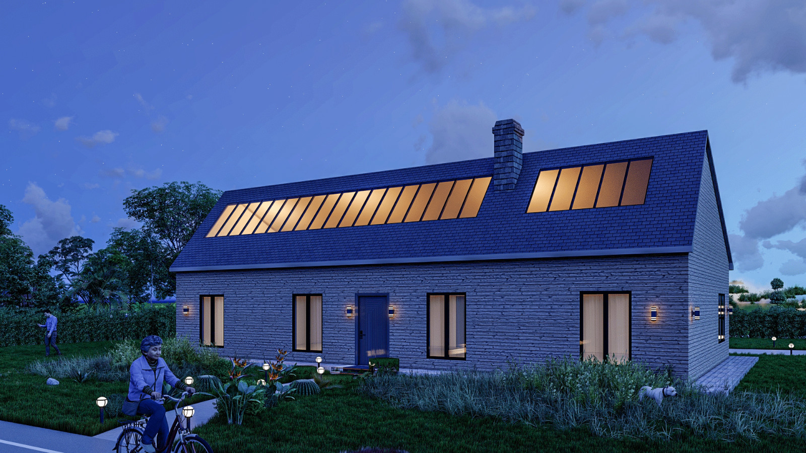 Sustainable Solar Energy Home Plans – 3 Bedrooms, Skylights, Carport