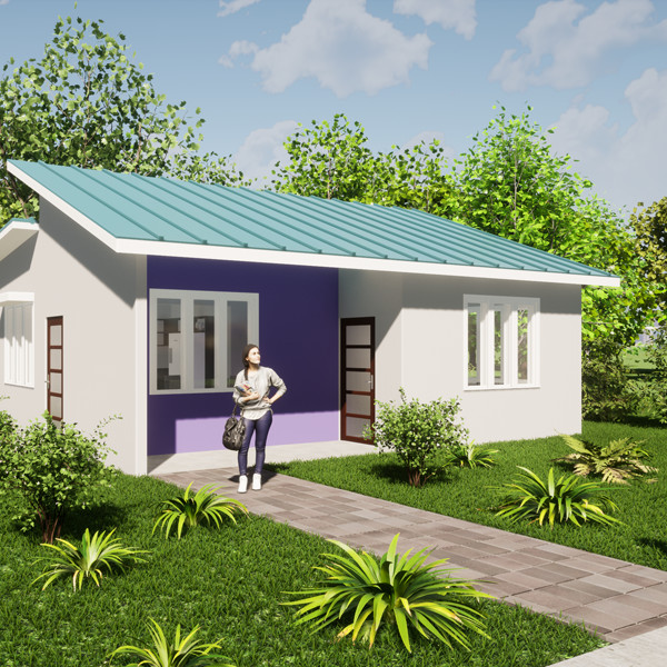 Tiny Home Modern House Plans MODEL BC-5 (3 BEDROOM, 1 BATH) The Croquis