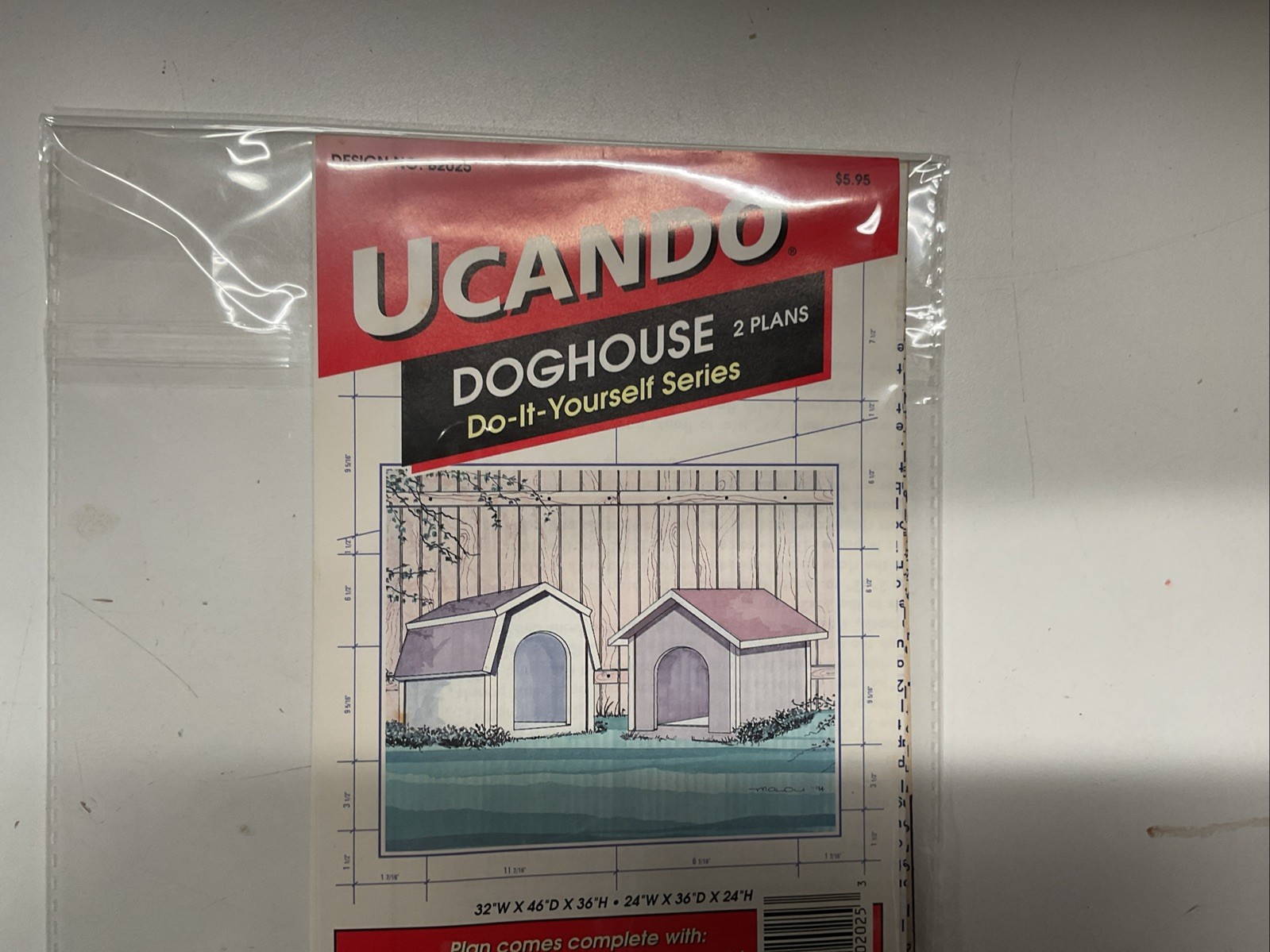 UCANDO Doghouse Plan 2 Designs Blue Print Gable/Gambrel Dog House B2025