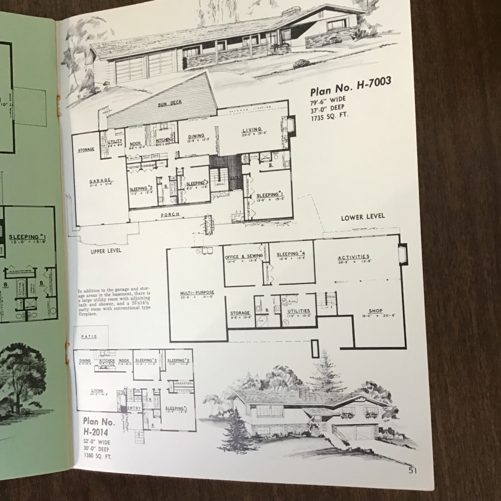 1981 Vtg Contemporary Home Plans HOUSE Floor Plans Book SEE INDEX Hillsides