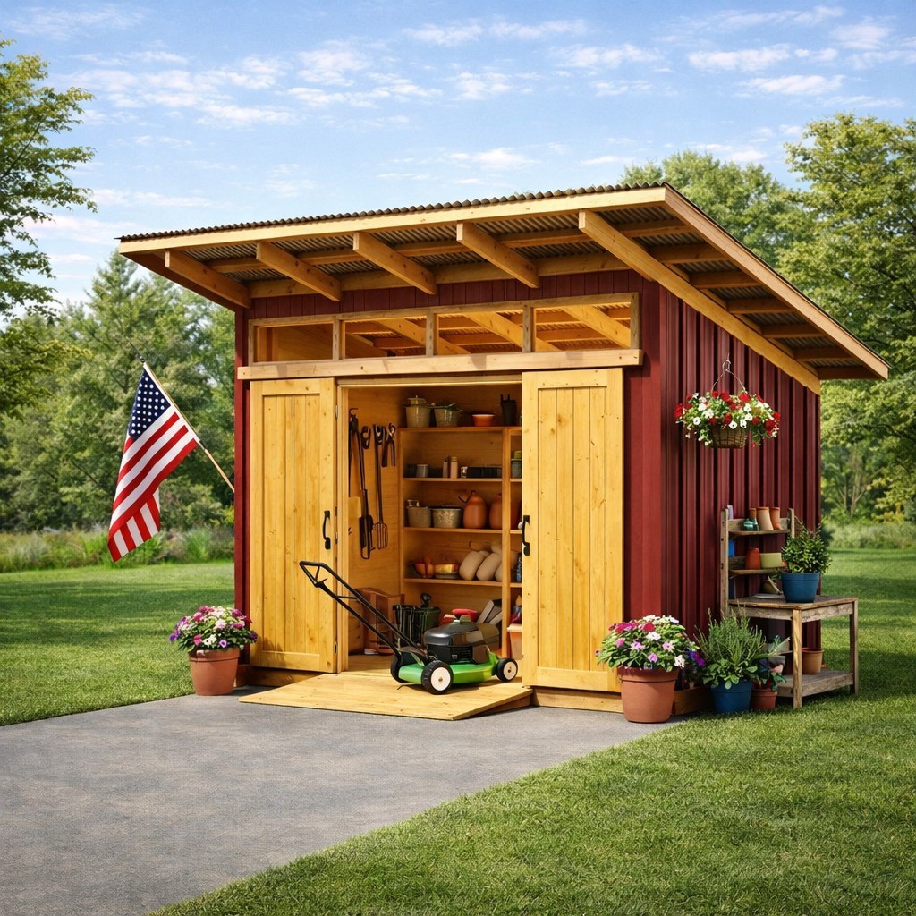Modern 10×12 Shed DIY Plans – Backyard Workshop Design