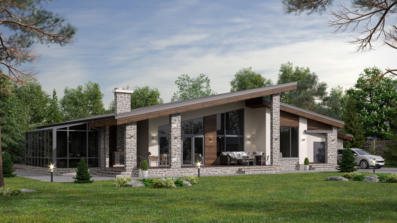90’x55’ 3 Bed, 2 Bath Garage, Porch, Winter Garden Architect. Plans PDF Download