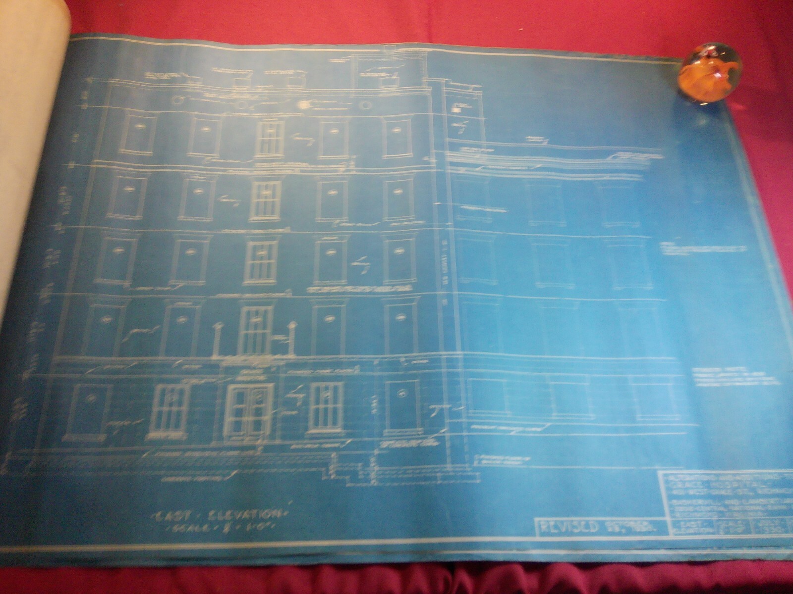 JULY 1930 Baskervill & Lambert Architects Blueprints, Grace Hospital Richmond VA