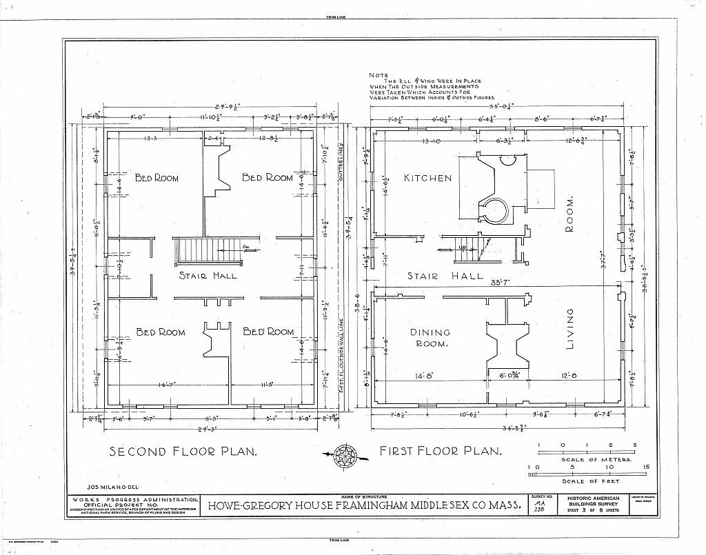 Dutch Colonial house plans, detailed blueprints, New England home, printed plans