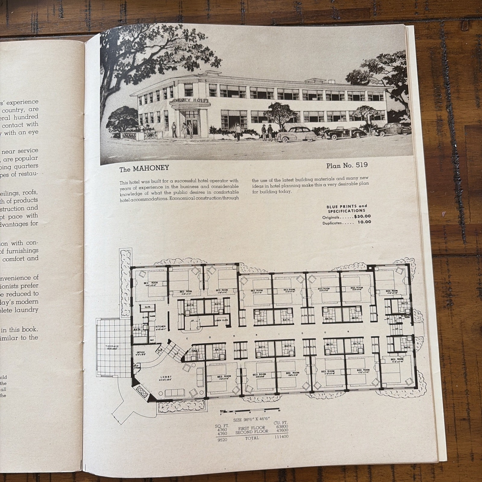 Vintage 1949 MCM Mid Century Home Hotels Apartment Plans Designs Catalog