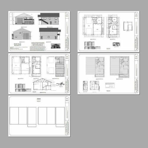 40×40 Apartment with 2-Car 1-RV Garage – PDF FloorPlan – 964 sqft – Model 1A