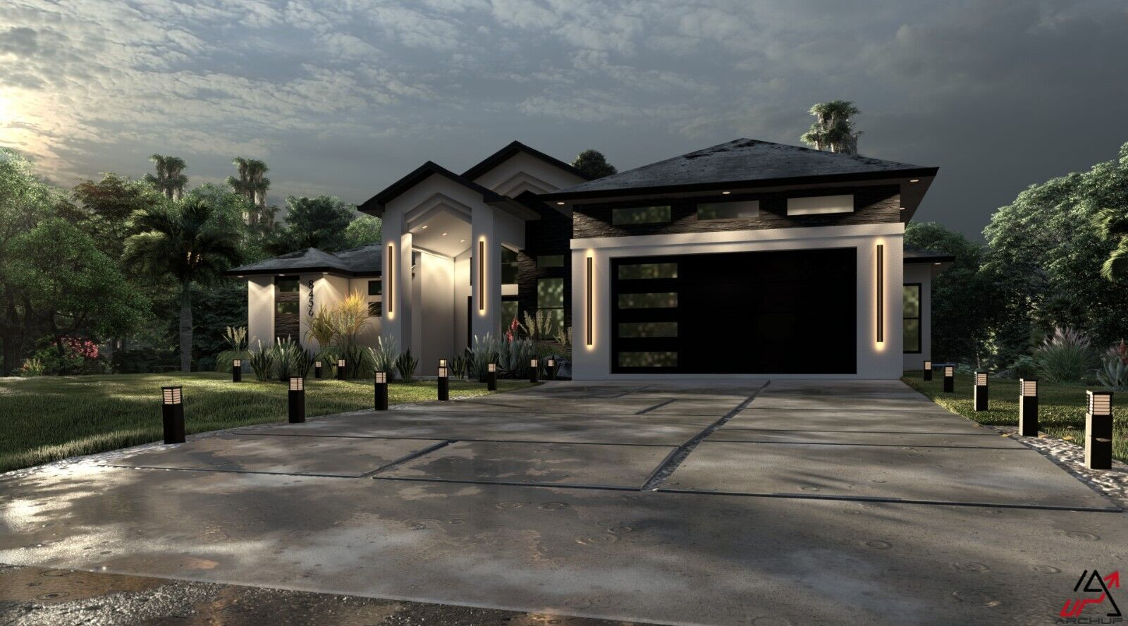 BLUEPRINTS CONTEMPORARY HOUSE PLAN ARCHUP #117