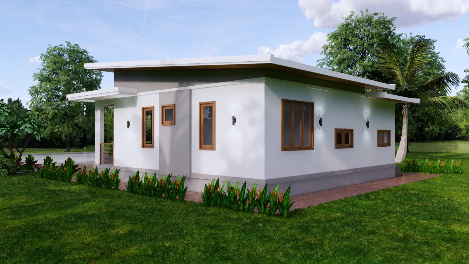30×30 Feet Small House Plan 9×9 Meter 3 Beds 2 Bath Shed Roof PDF (A4 Hard Copy)