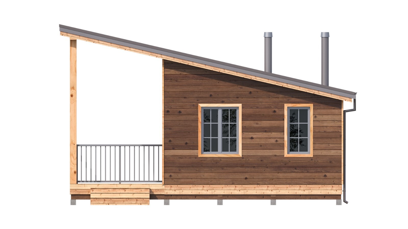 Cozy Charming Tiny House 1 Bed, 1 Bath Architectural Build Plans PDF Download