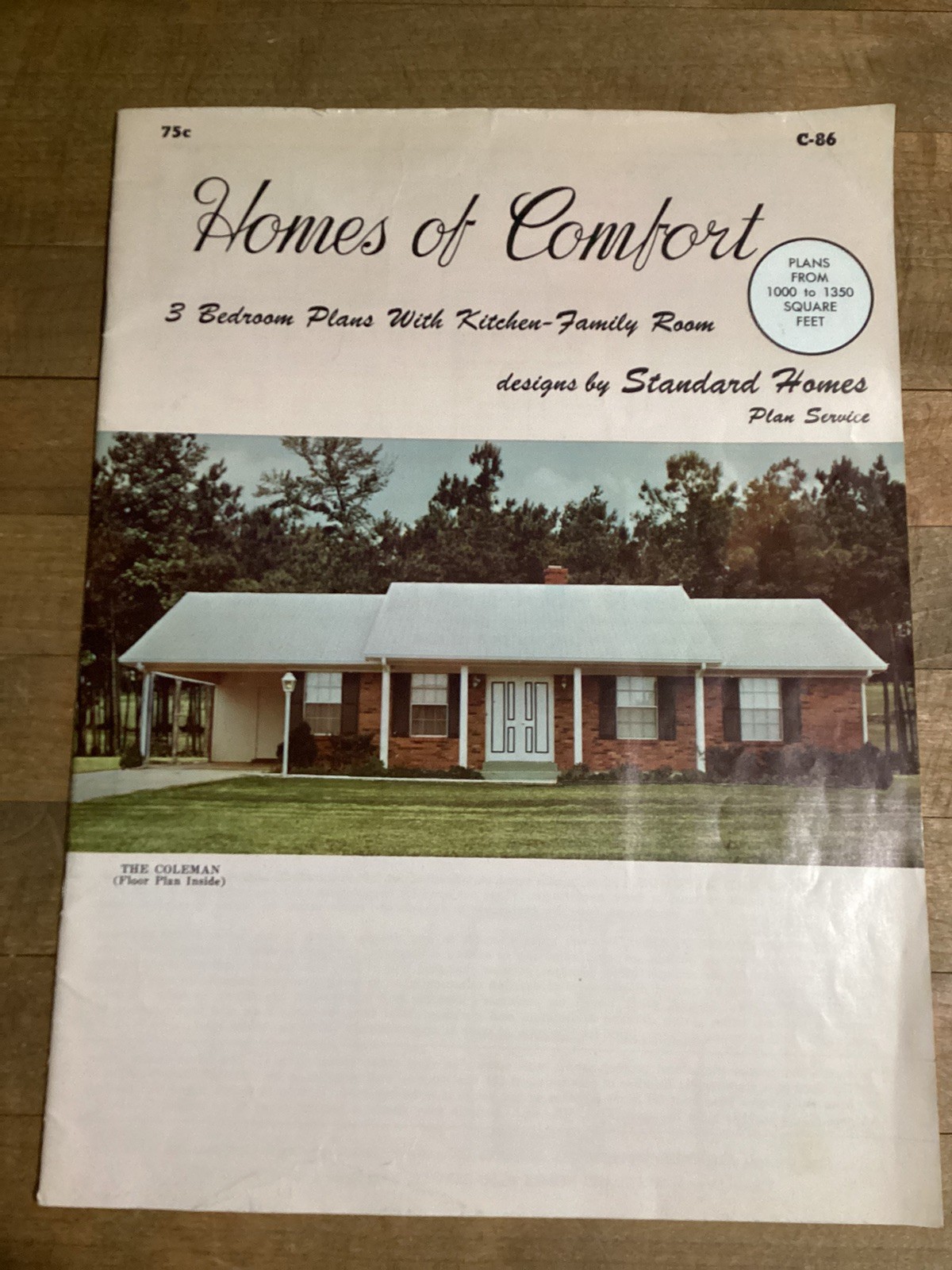 Vintage : HOUSE PLANS «Homes of Comfort» C-86 @ Southern UNITED STATES