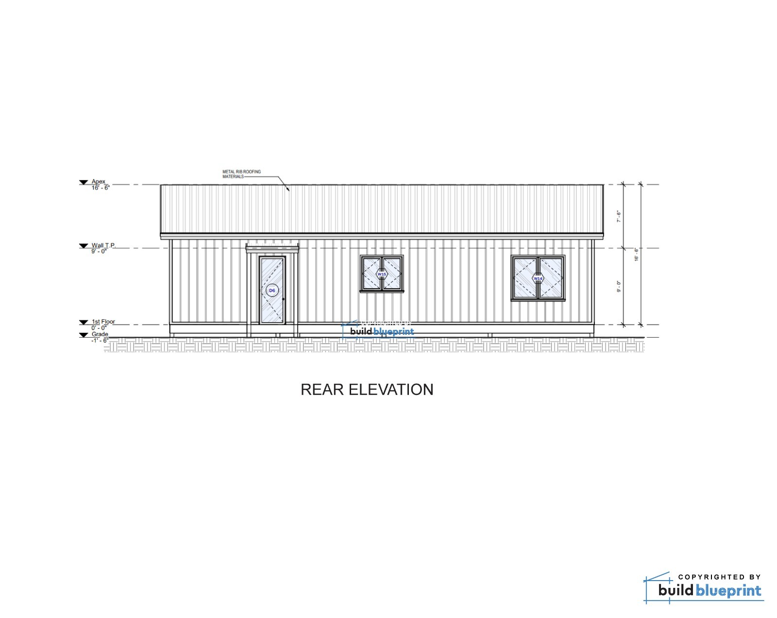 30×50 Lean Modern Cottage Custom Architectural Plans 1500SF – PDF Download