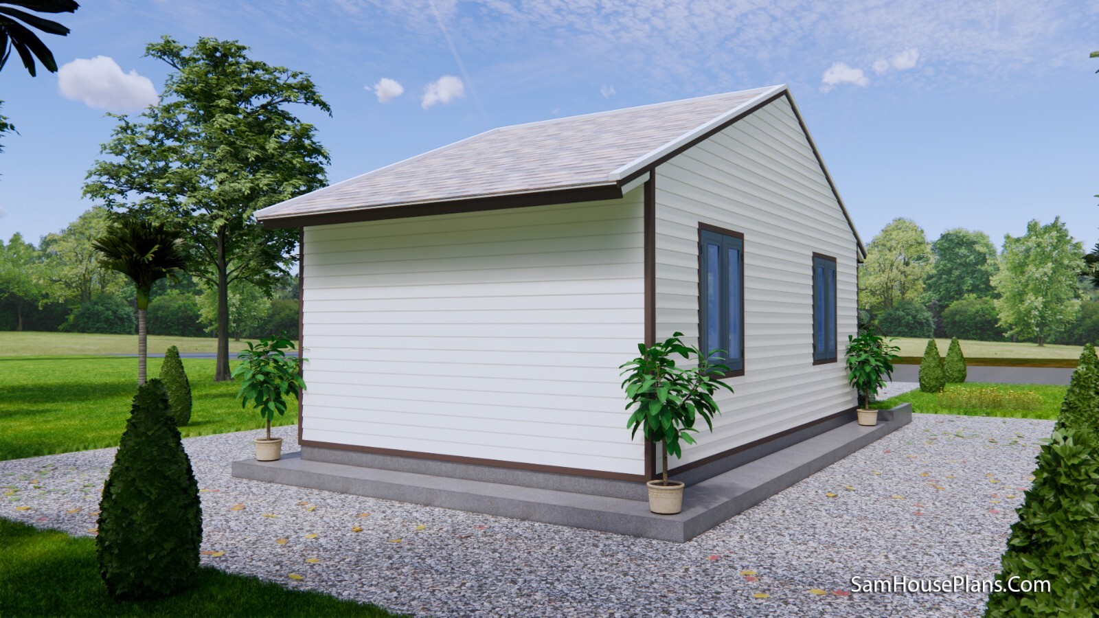 13×23 Feet 4×7 Meter 1 Car Garage Gable Roof Shed Plan PDF Plans (A4 Hard Copy)