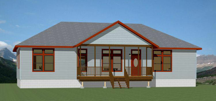 60×30 House — 3 bedroom 2 Bath — 1,800 sqft — PDF Floor Plan — Model 3
