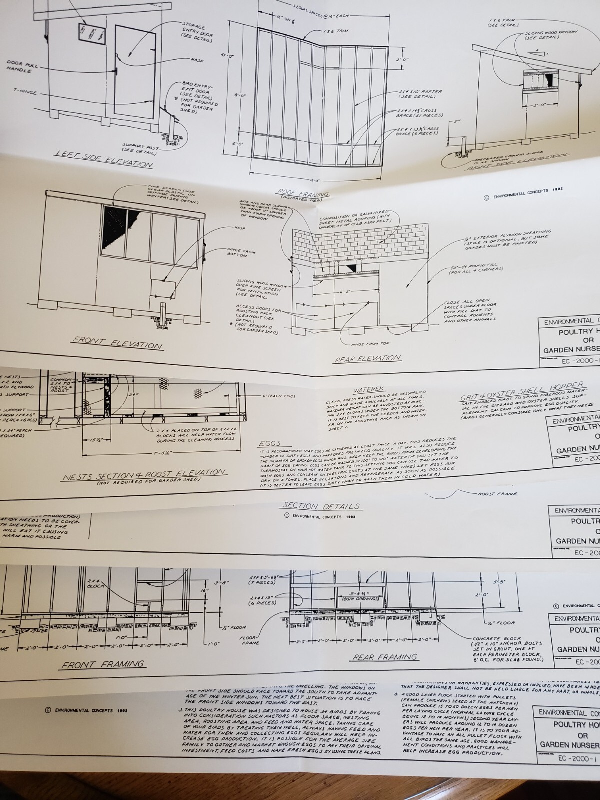 Poultry Chicken House Garden Nursery Shed Plans Environmental Concepts