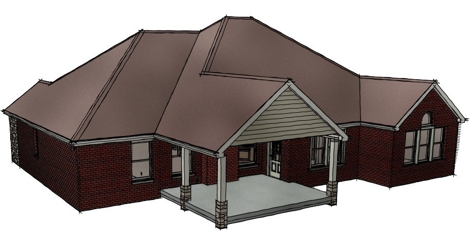 FULL Construction Set House Plans! 1800 SF Conditioned space 3 or 4 Bedrooms!