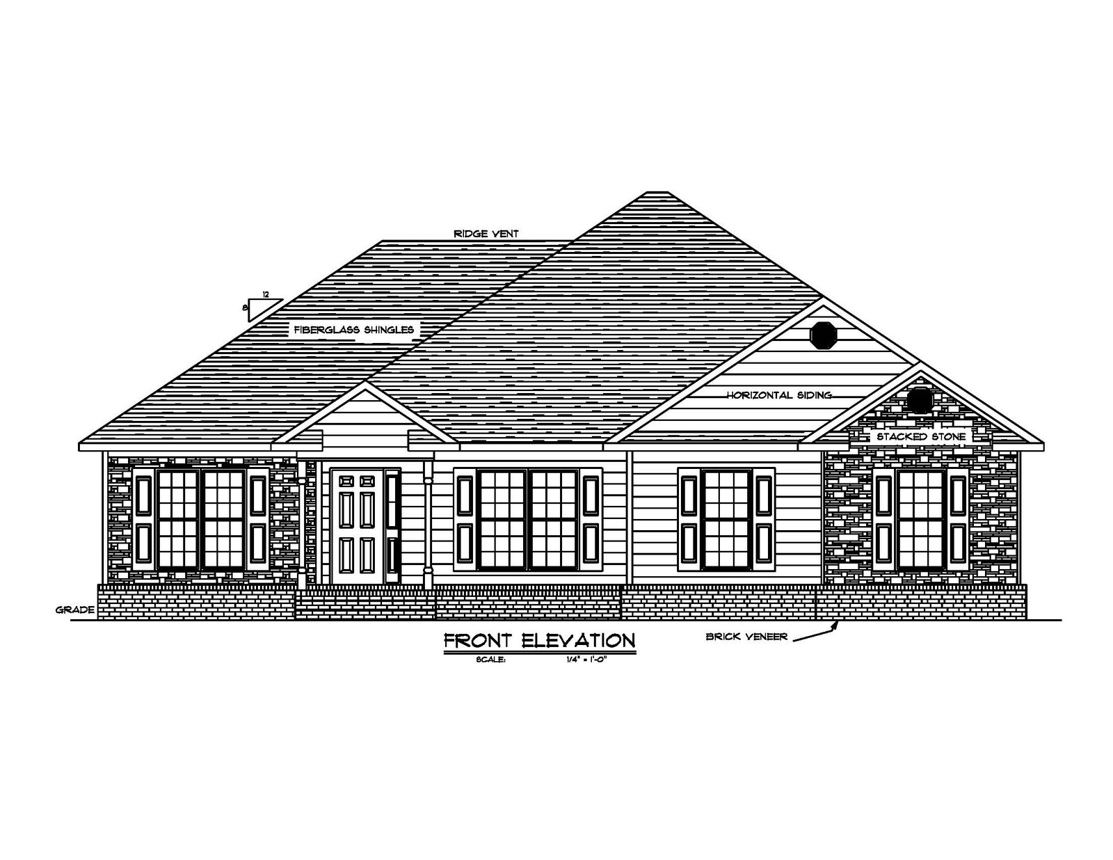 House Plan PDFs for 1630 Sq. Ft. 3 Bedroom House w/Garage (Email Delivery Only)