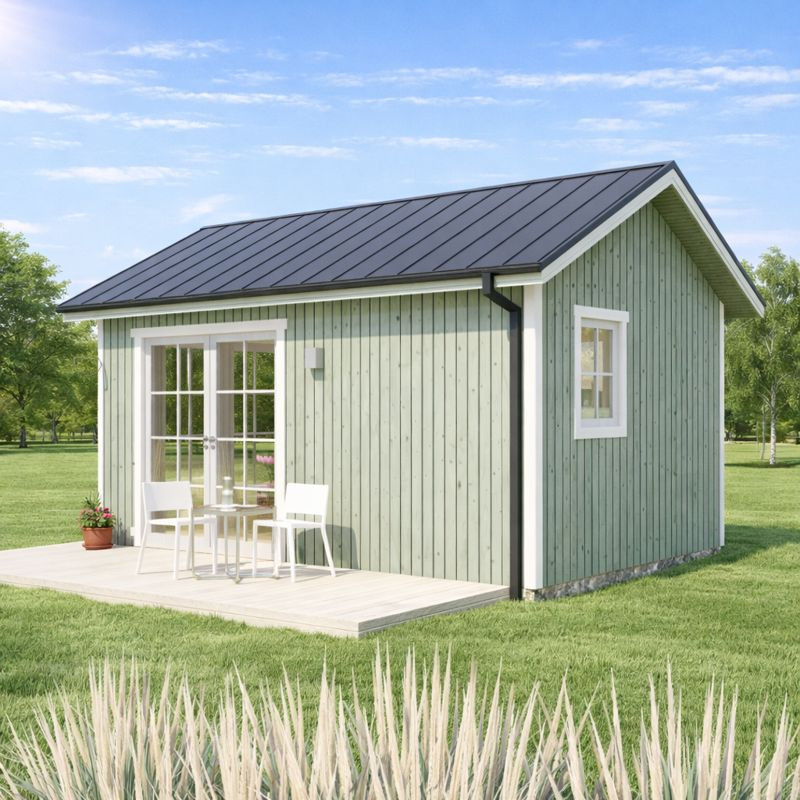 Gable roof garden shed plans- Backyard Studio workshop Design