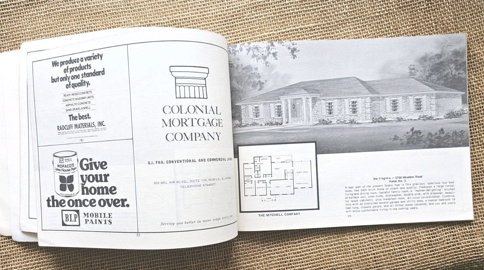 1974 Parade Of Homes Mobile Al Home Builders Ass. House Plans Book