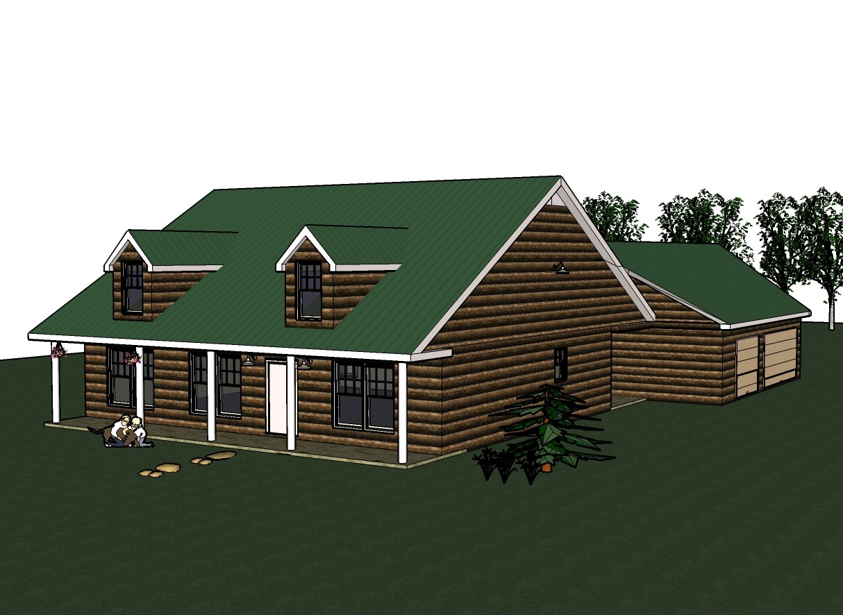 Beth_1466G-2 log covered house 3 bed rm. / 2 bath ,3 car garage PDF