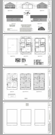 30×40 House — 3 Bedroom 2 Bath — 1,200 sq ft — PDF Floor Plan — Model 3C