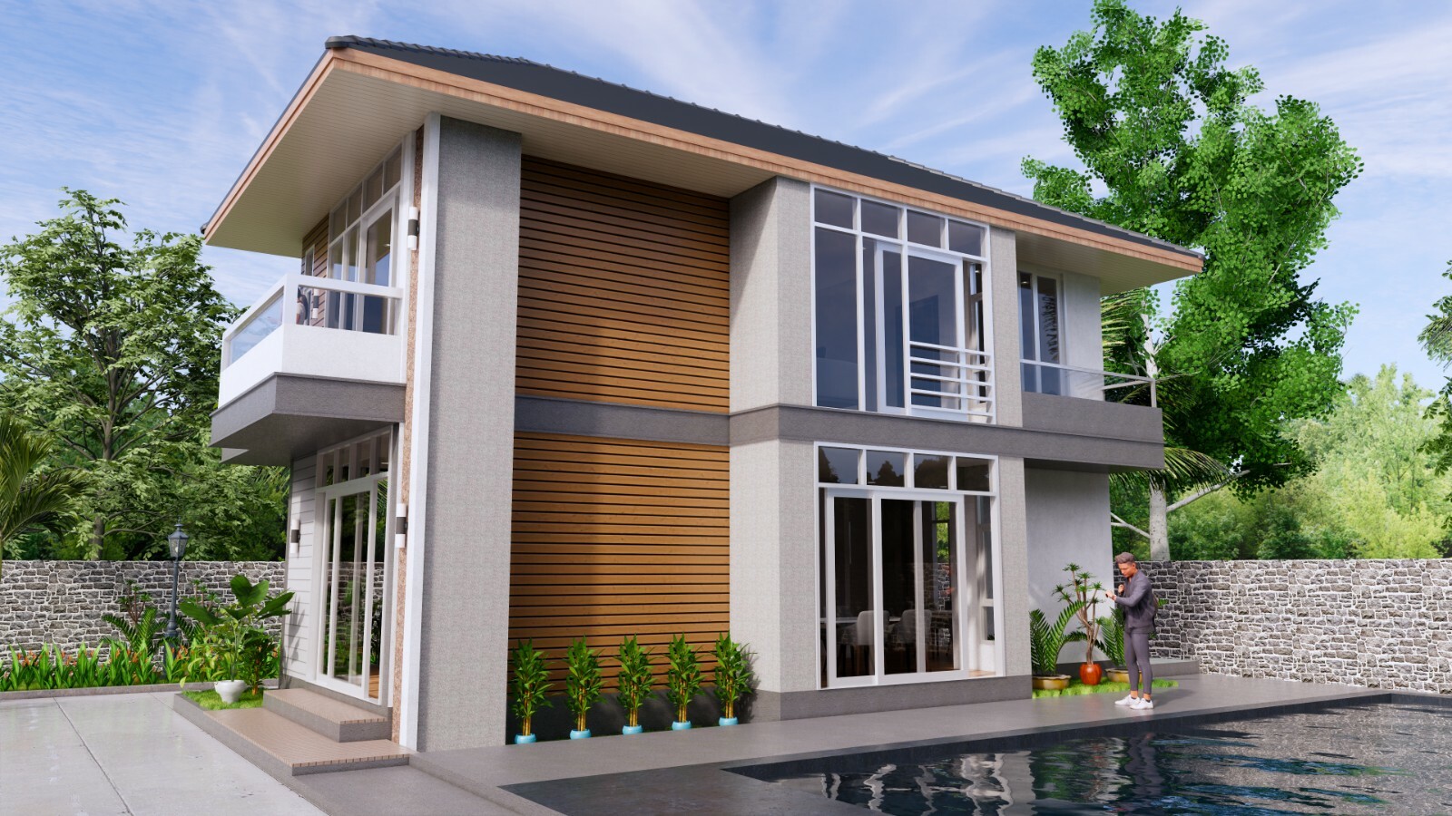 15×35 Feet Small House Plans 4.5×10.8 meter 2 Beds PDF Full Plans (A4 Hard Copy)