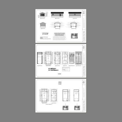 14×32 1-Car Garage — 448 sq ft — PDF Floor Plan — Model 2E