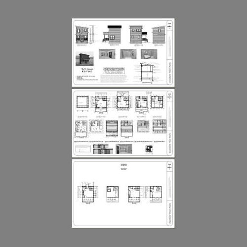 16×16 Tiny House — 465 sq ft — PDF Floor Plan — Model 2B