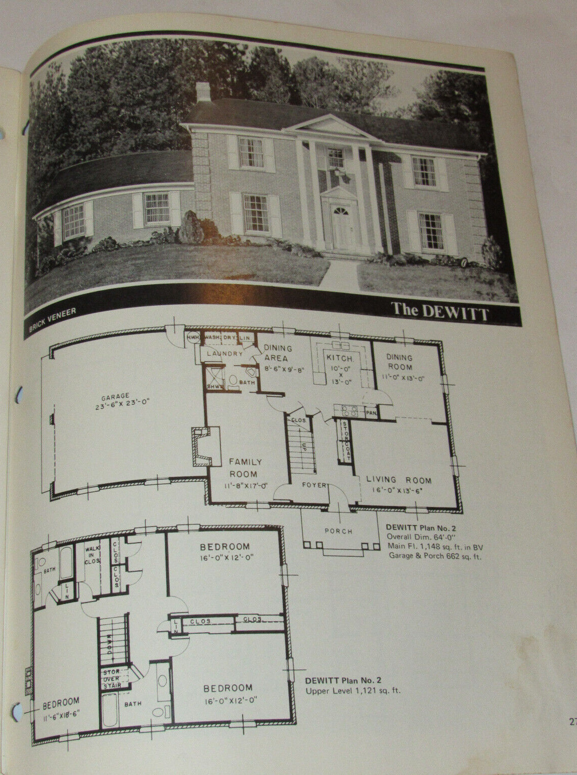 VTG 1976 ’34 OUTSTANDING 1 ½ AND 2 STORY HOMES’ CATALOG OF HOUSE PLANS! LAYOUTS!