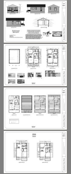 24×32 House — 2 Bedroom 2 Bath — PDF Floor Plan — 768 sq ft — Model 3