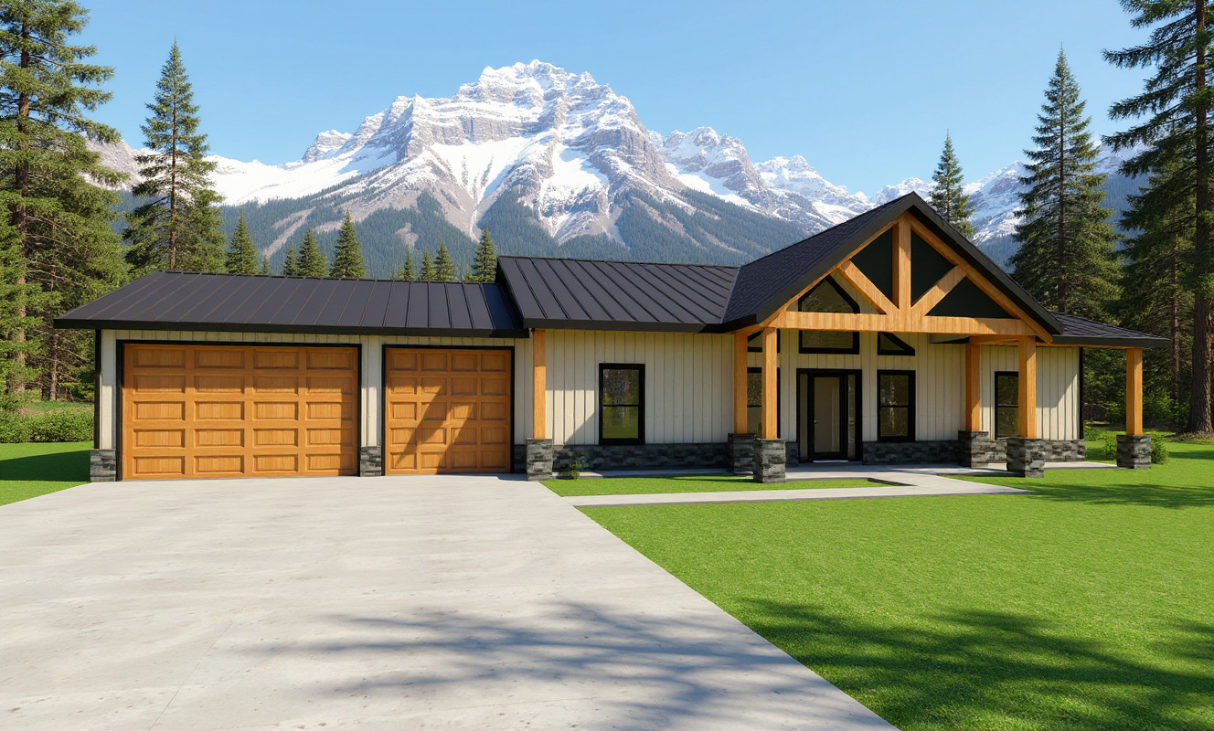 2,000 Sqft (Living) Farm House with – 3 Bedrooms, 2 Baths, office 3 car garage