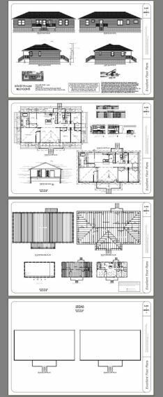 60×30 House — 4 bedroom 2 Bath — 1,800 sqft — PDF Floor Plan — Model 5