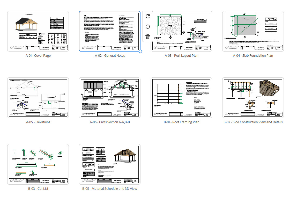 24’x20’ Multi-Functional Pavilion Plans: Large Outdoor Shelter Blueprint