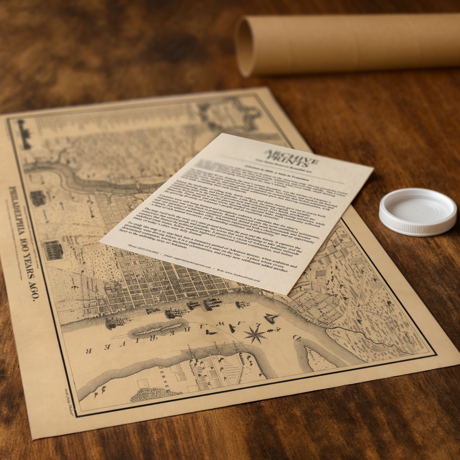 Philadelphia 100 Years Ago 1875 Vintage City Map Historical Wall Art Print