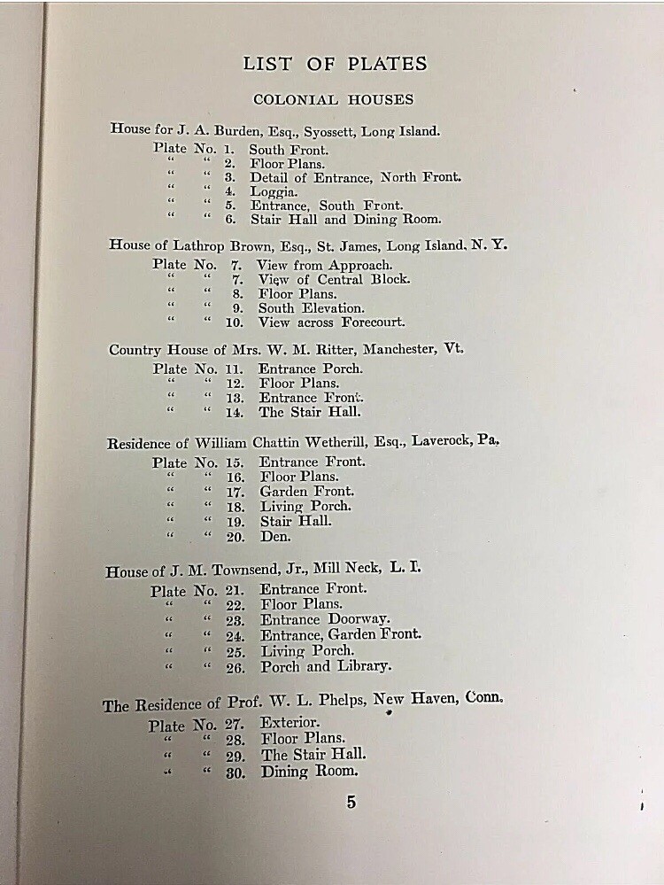 1922 Book : THE AMERICAN HOUSE «Architect» FLOOR PLANS & ILLUSTRATIONS @ Keefe