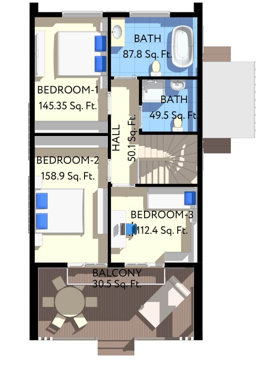 29’x44’ 3 Bed, 3 Bath Premium Barnhouse Architectural Build Plans PDF.