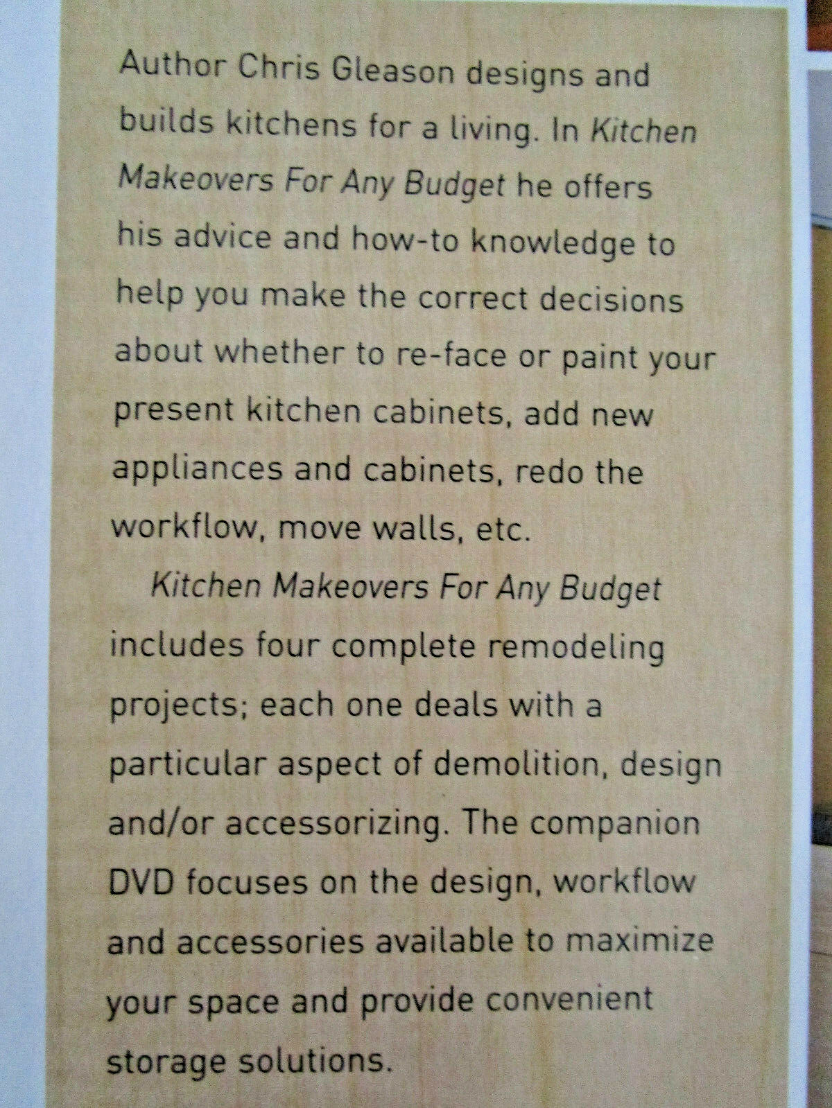 KITCHEN MAKEOVERS How-To Book & DVD. See contents in photos. IDEAS INFORMATION
