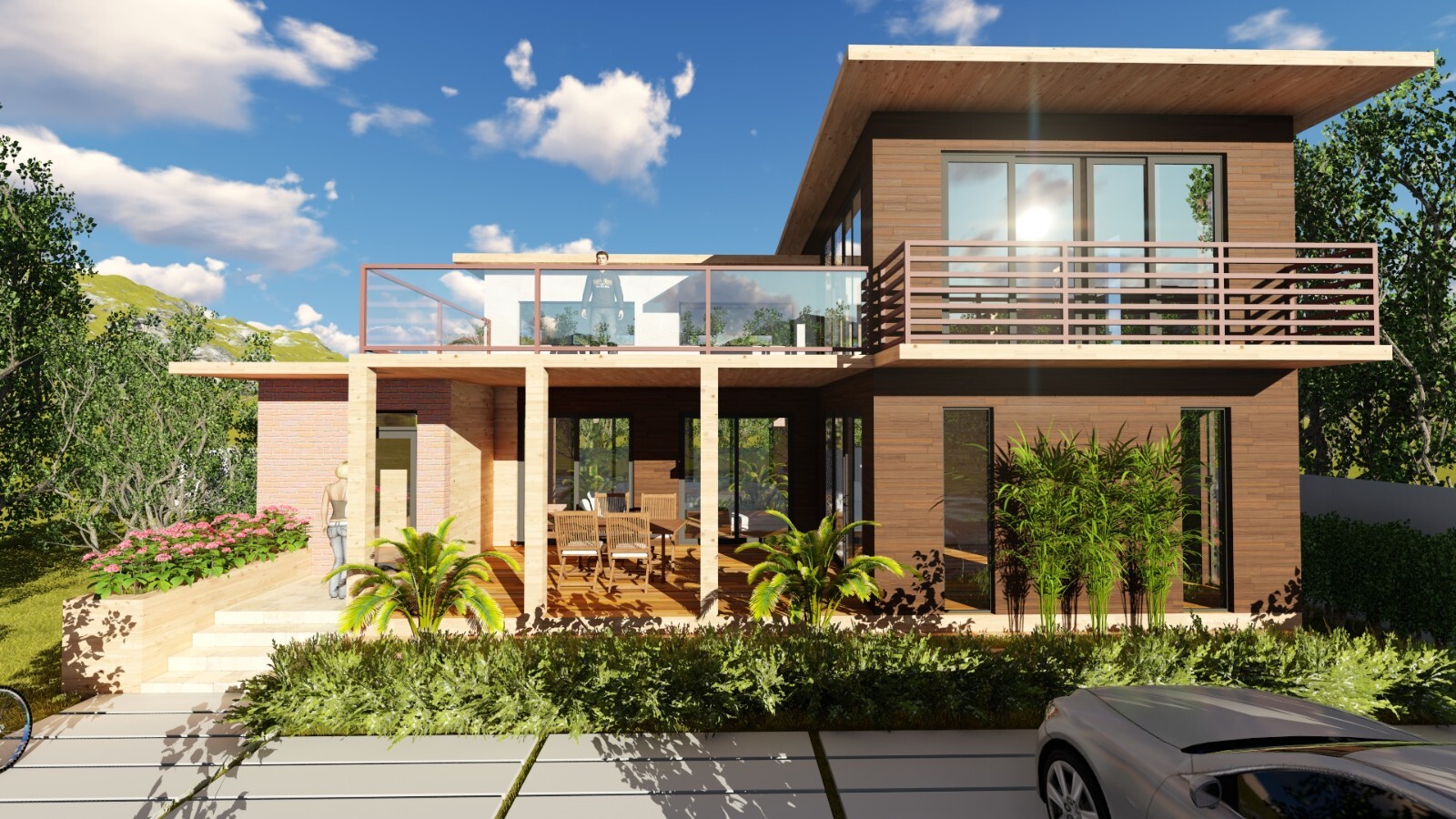 44×30 Feet Small House Plan 13.3×9 Meter 2 Beds 2 Baths Flat Roof (A4 Hard Copy)