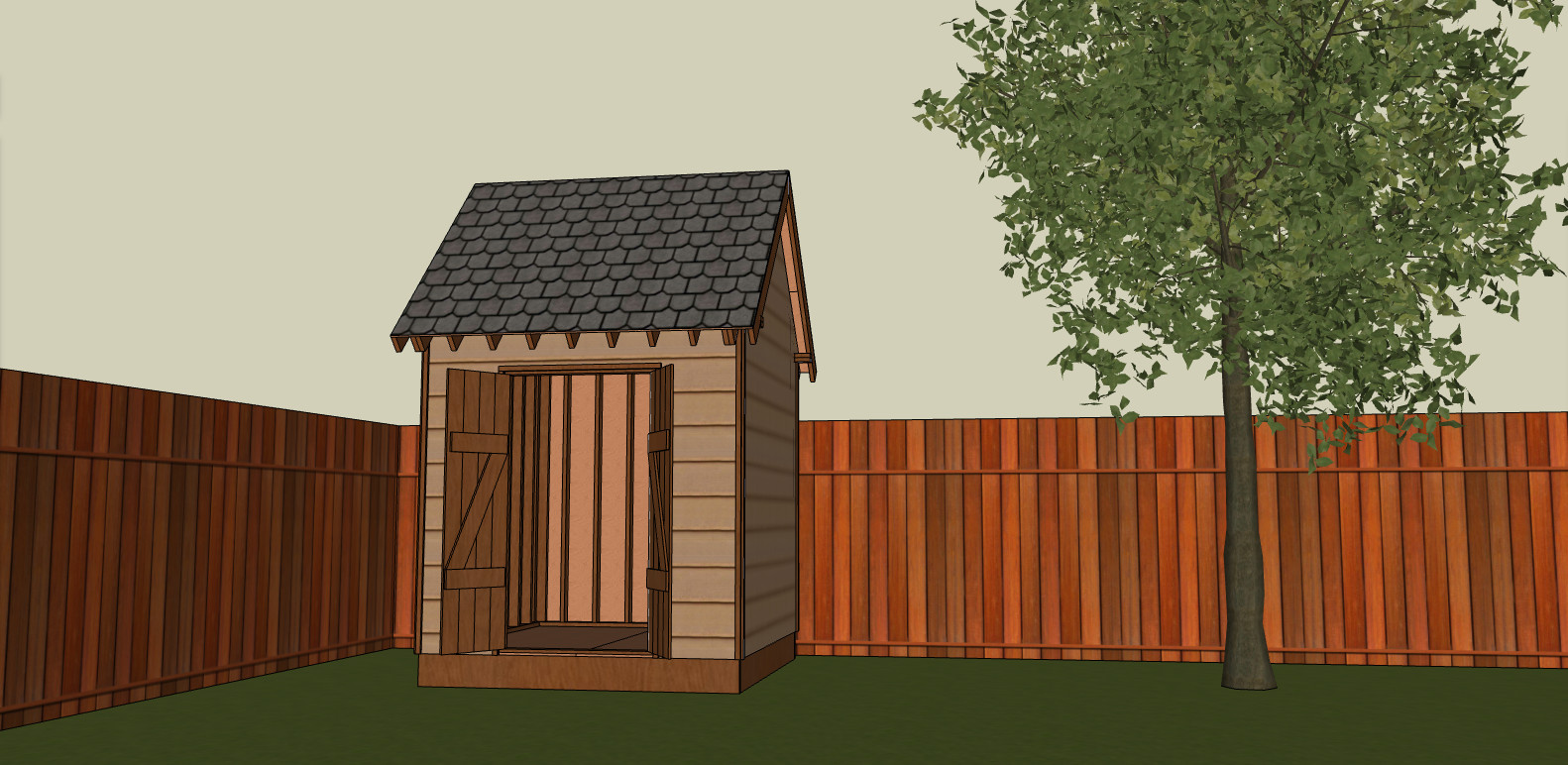 Tool Shed Gable Roof 8 x 8 Project Plans blueprints material list -PDF