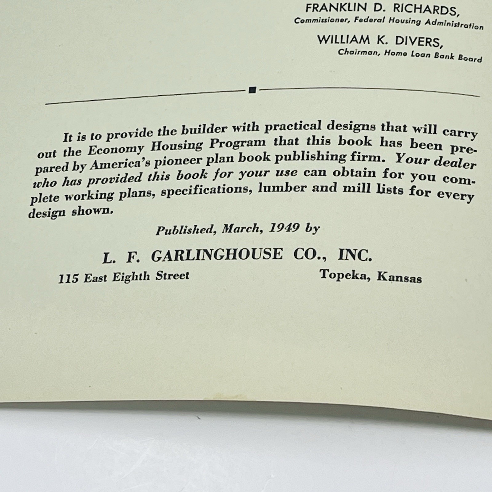 1949 Garlinghouse Economy Houses Home Blueprint Plans Brochure Catalog Book