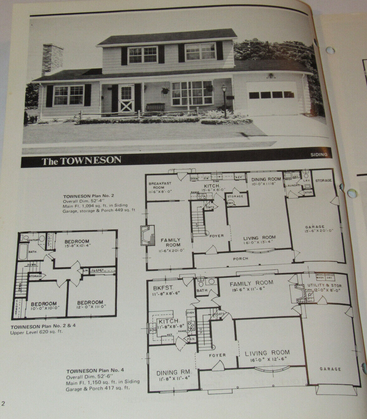 VTG 1976 ’34 OUTSTANDING 1 ½ AND 2 STORY HOMES’ CATALOG OF HOUSE PLANS! LAYOUTS!